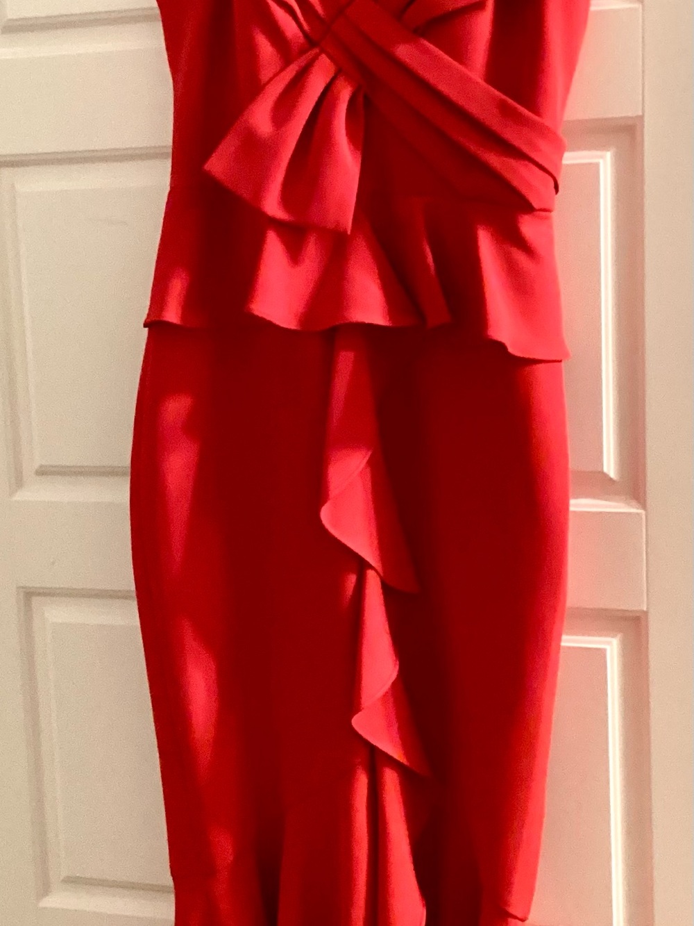 Gianni Bini Red Ruffle Midi Dress